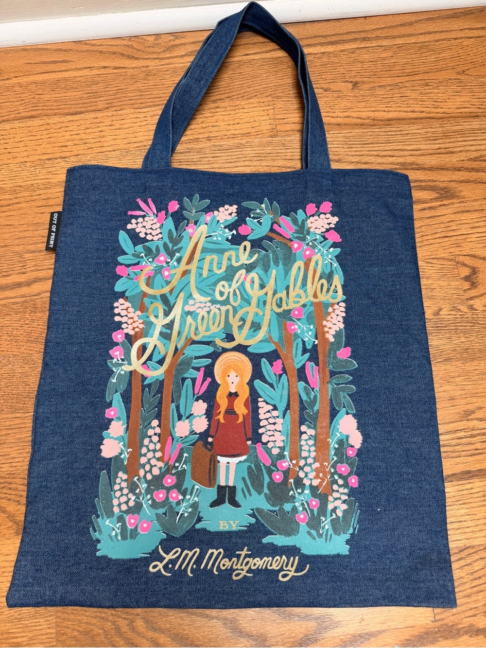Anne of Green Gables Navy Denim Tote Bag from Out of Print